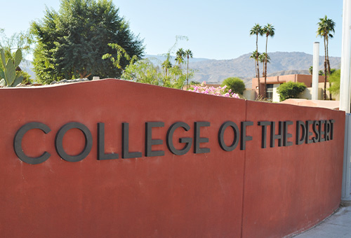 Photo of the College of the Desert Sign at the Entrance
